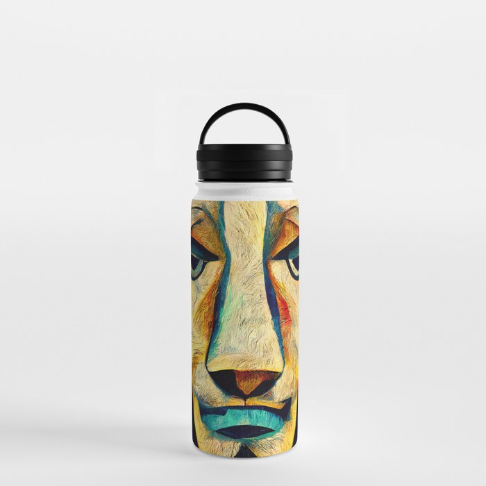 Abstract Lion Head Water Bottle
