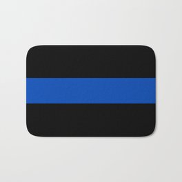 Thin Blue Line - Back the Blue - Support for Heroes in the Police Department Bath Mat | Badge, Lovepolice, Graphicdesign, Firstresponder, Blue, Policeofficers, Supportpolice, Thinblueline, Heroes, Hero 