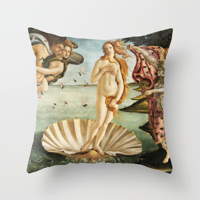 The Birth of Venus by Sandro Botticelli Throw Pillow