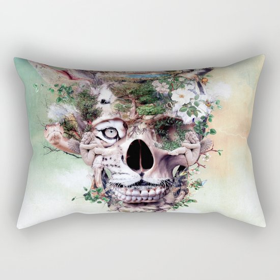 Nature Skull II Rectangular Pillow