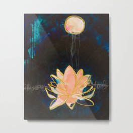 Ajna, I See Metal Print | Mixedmedia, Bold, Lotus, Blue, Dreamscape, Chakra, Intuitive, Painting, Abstract, Emotionallandscape 