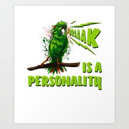 Parrot Art Print | Watching, Vacation, Jungle, Gift, Cage, Bird, Ornithologist, Ornithology, Christmas, Birds 
