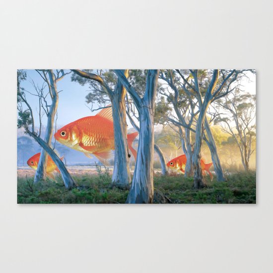 grazing goldfish Canvas Print