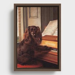  An Extraordinary Musical Dog Framed Canvas