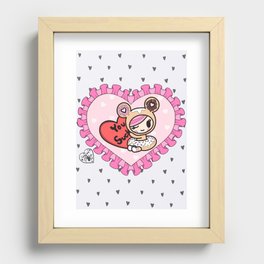 You Suck Donut Girl  Recessed Framed Print