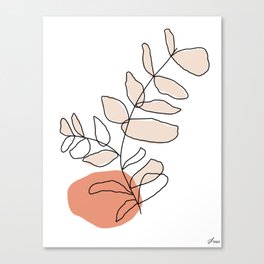 Botanical peach 3 Canvas Print