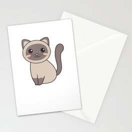 Siamese Cat Kawaii Cats Cute Animals For Kids Stationery Card