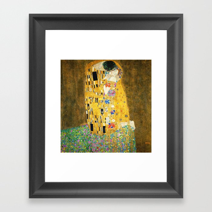Gustav Klimt The Kiss Framed Art Print