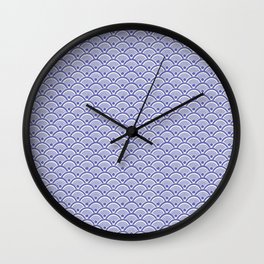 Veri Peri Japanese Seigaiha Wave Pattern Wall Clock