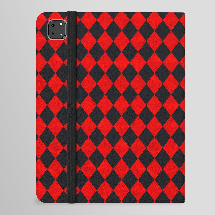 Through The Looking Glass Red Checkered iPad Folio Case