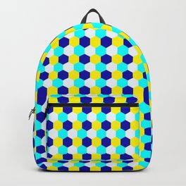 Vibriant Hexagon Pattern Backpack | Happy, Fancy, Fashion, Contemporary, Modern, Fashionpattern, Bright, Active, Insane, Graphicdesign 