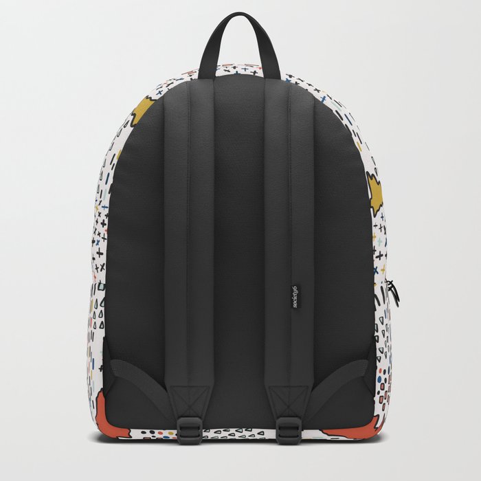 Random Shapes Geo Vector Pattern Seamless Backpack By Limolida Society6