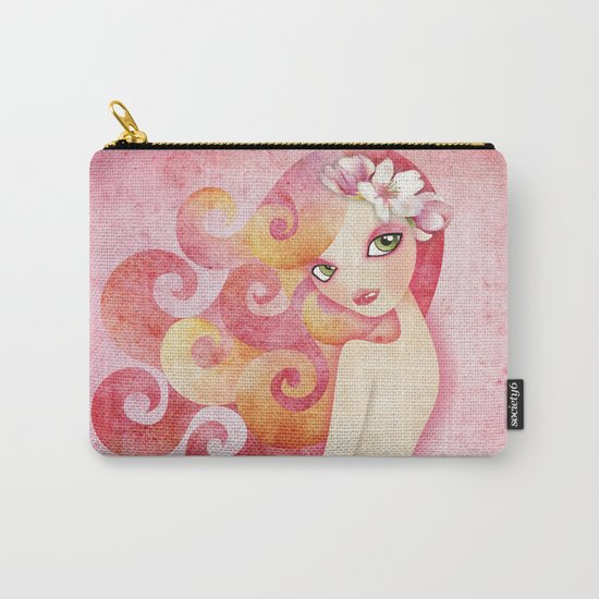 Coraleen, Mermaid in Pink Carry-All Pouch