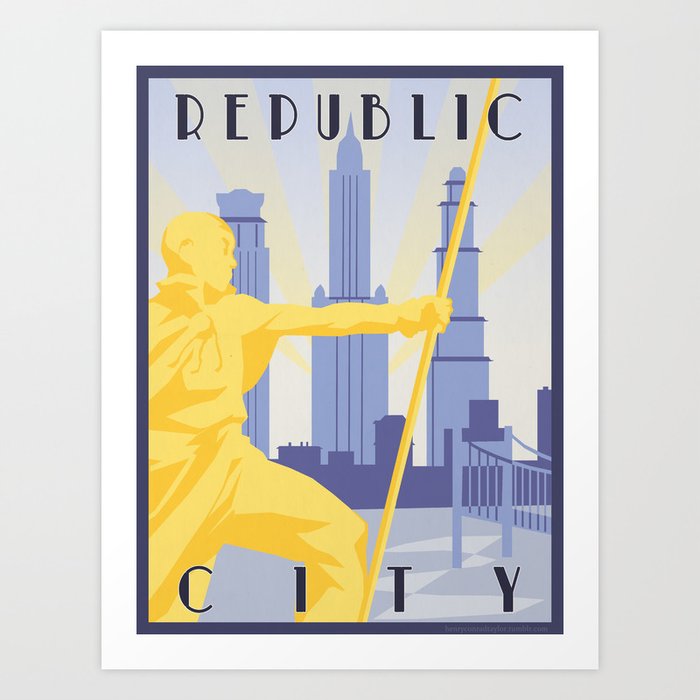 Republic City Travel Poster Art Print
