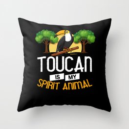 Toucan Bird Animal Tropical Cute Throw Pillow