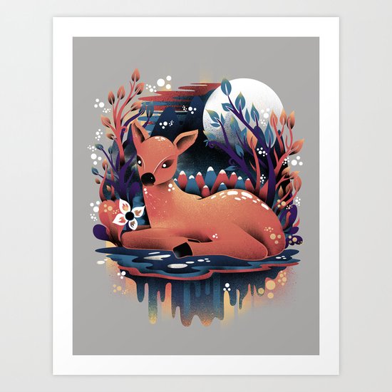 The Red Deer Art Print