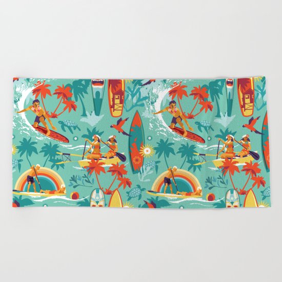 Hawaiian resort Beach Towel