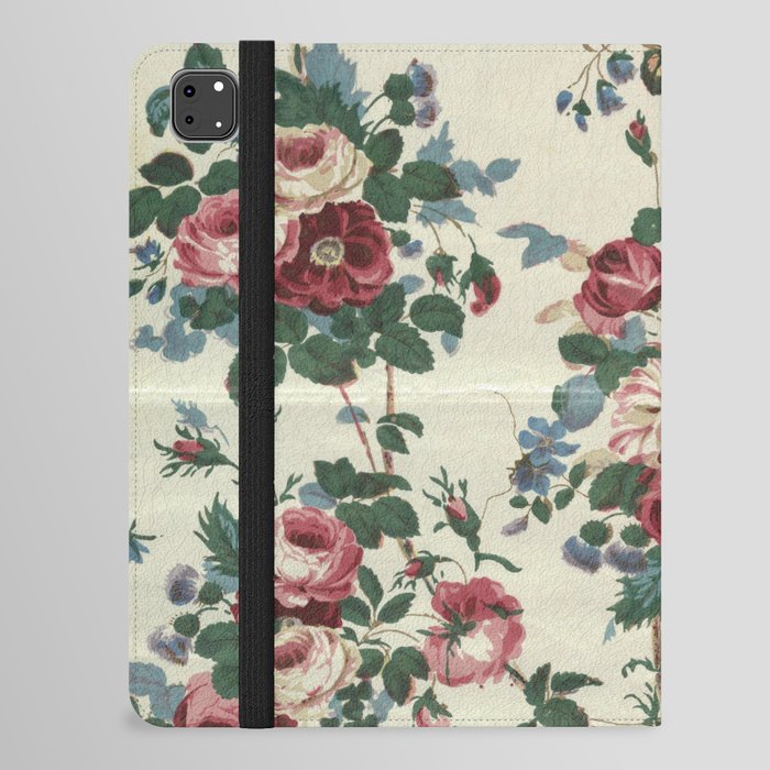 Antique Rose Chintz Pattern iPad Folio Case