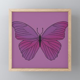 Pink butterfly Framed Mini Art Print