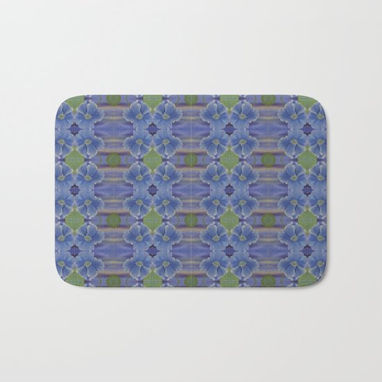 Nasturtium Flower Pattern Bath Mat