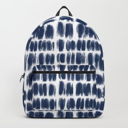 Abstract blue brushstrokes pattern Backpack