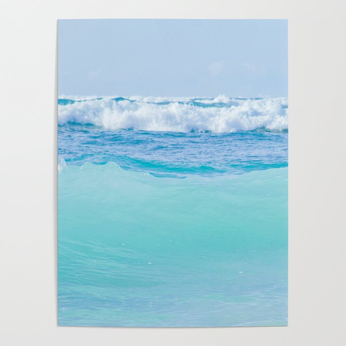 Kapukaulua Pure Blue Surf Poster