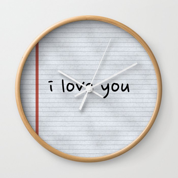 I Love You Hand Written Wall Clock I Love You Hand Written Wall Clock