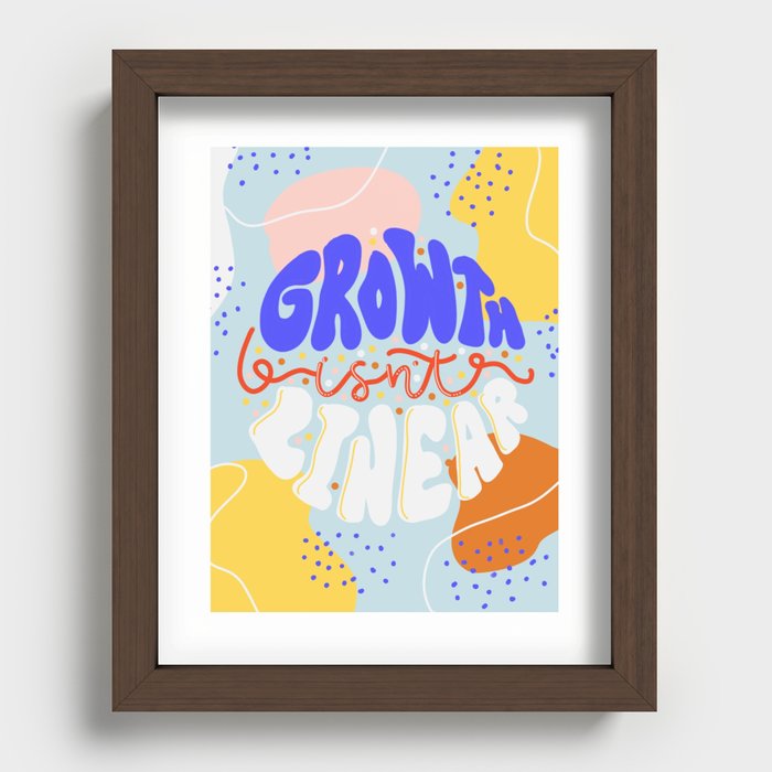 Growth Isn't Linear Recessed Framed Print