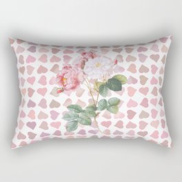 Roses and Hearts Rectangular Pillow