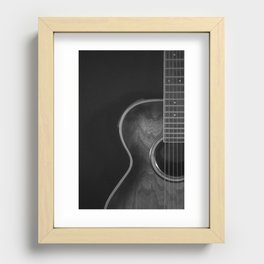 Crafter acoustic B&W Recessed Framed Print