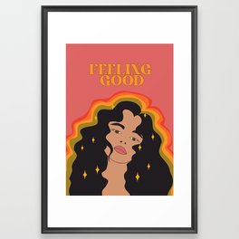 Feeling Good Girl Quote Framed Art Print