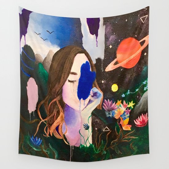 Galaxy Girl Wall Tapestry By Abbysomr Society6