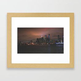 Chicago Freestyle / Chicago Night Skyline Photography Framed Art Print