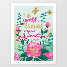 Peonies - Flowers for Thoughts Art Print