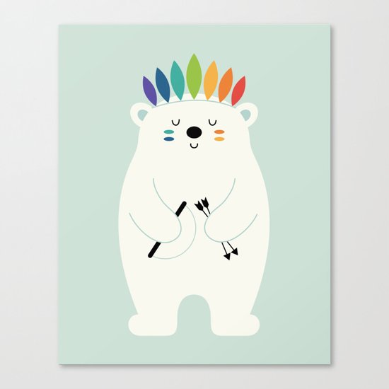 Be Brave Polar Canvas Print