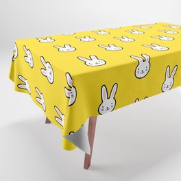 Cute Bunny Pattern (Yellow) Tablecloth