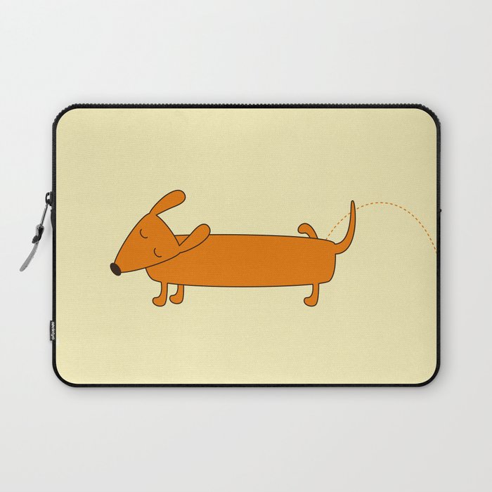 Cute pissing dachshund Laptop Sleeve