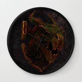 PSYMETRY - Psychedelic Dragon - Orange Wall Clock