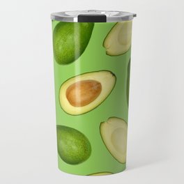 Pattern of green avocado Travel Mug