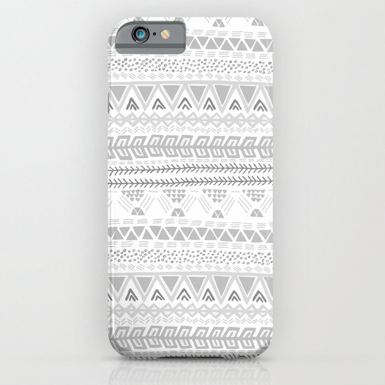 Grey aztec pattern iPhone & iPod Case