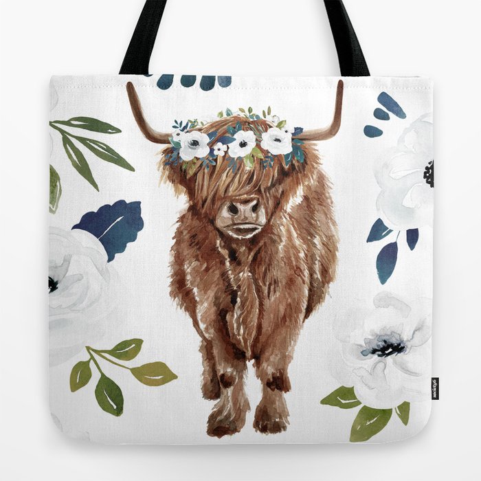 Highland cow tote bag on sale