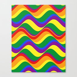 Pride flag wavy Canvas Print