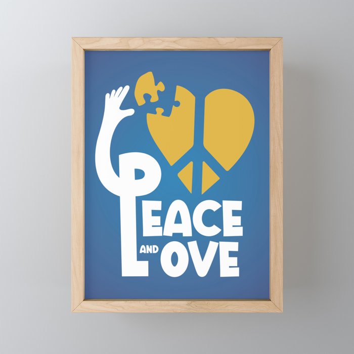 Ukraine peace, make peace in Ukraine Framed Mini Art Print