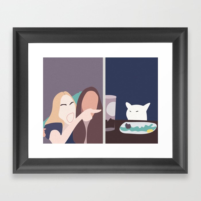 Taylor and Smudge The Cat Meme  Framed Art Print