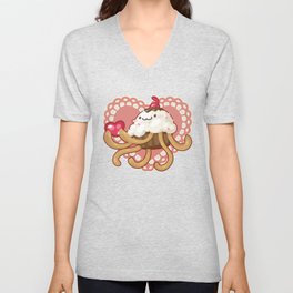 Cupcake Jellyfish Love V Neck T Shirt