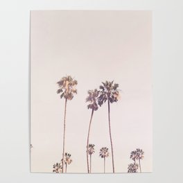 Sunny Cali Palm Trees Poster