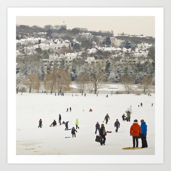 Winter in the park Art Print