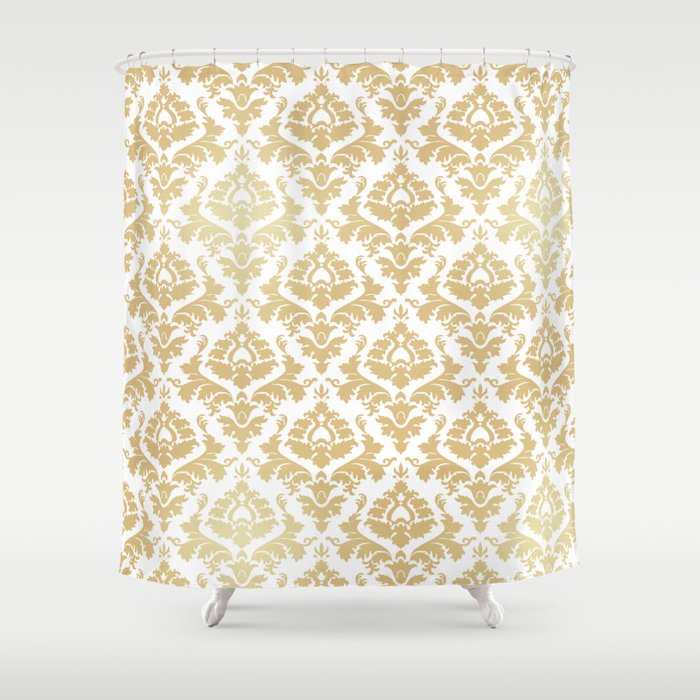Vintage Gold Damask Shower Curtain By Bluebanana Society6