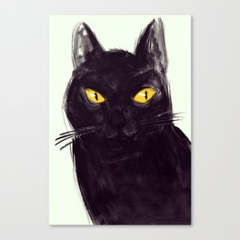 Yellow Eyed Cat Canvas Print