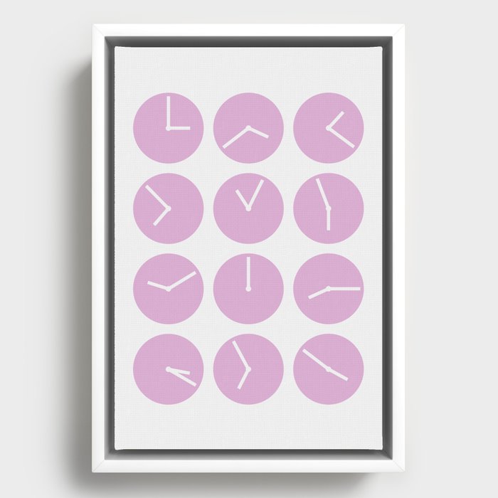 Minimal clock collection 22 Framed Canvas